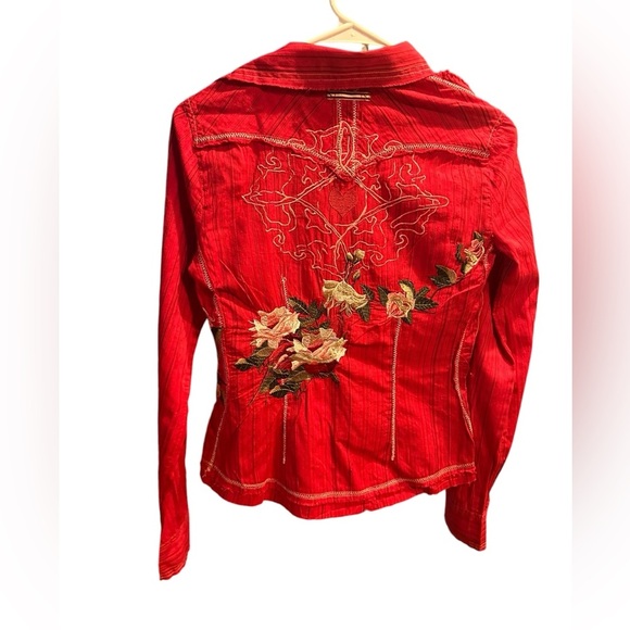 Johnny Was workshop embroidered shirt size XS - Picture 3 of 13